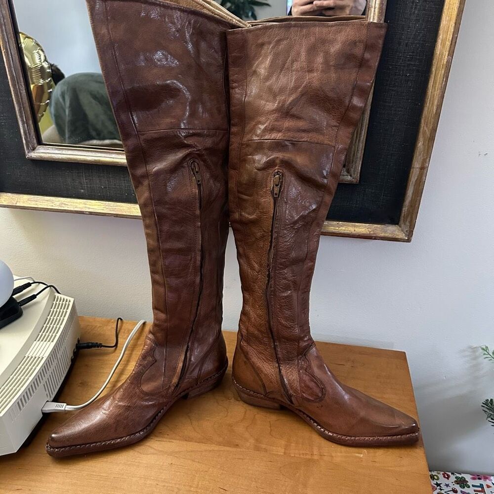Free People Maggie Over-the-Knee Tailored Boots - Picture 6 of 15